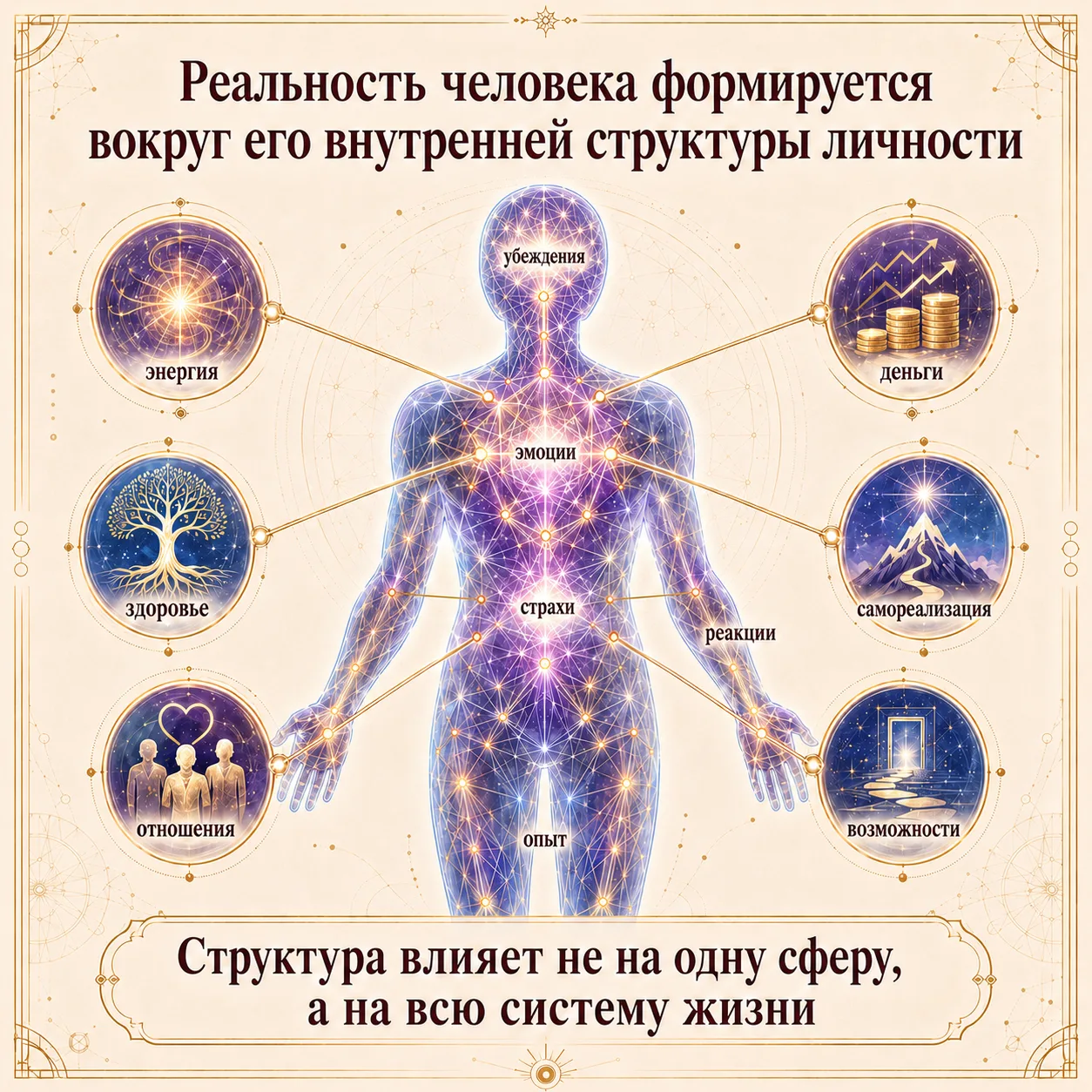 Внутренняя структура личности и сферы жизни, на которые она влияет